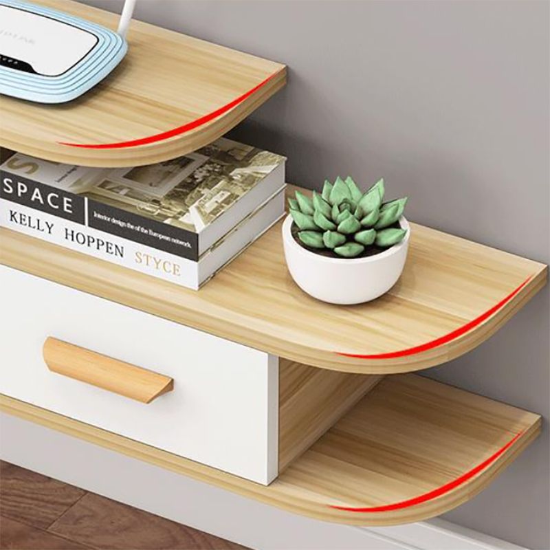Modern Faux Wood TV Stand Console Wall-mounted TV Media Stand for Living Room Clearhalo 'furn' 'furn_tv_stands_entertainment_centers' 'Furniture' 'Living Room Furniture' 'TV Stands & Entertainment Centers' 'TV Stands & Media Storage Furniture' 'tv_stands_entertainment_centers' 1200x1200_7e674cb1-ba74-4d9d-b140-44b61664ba26