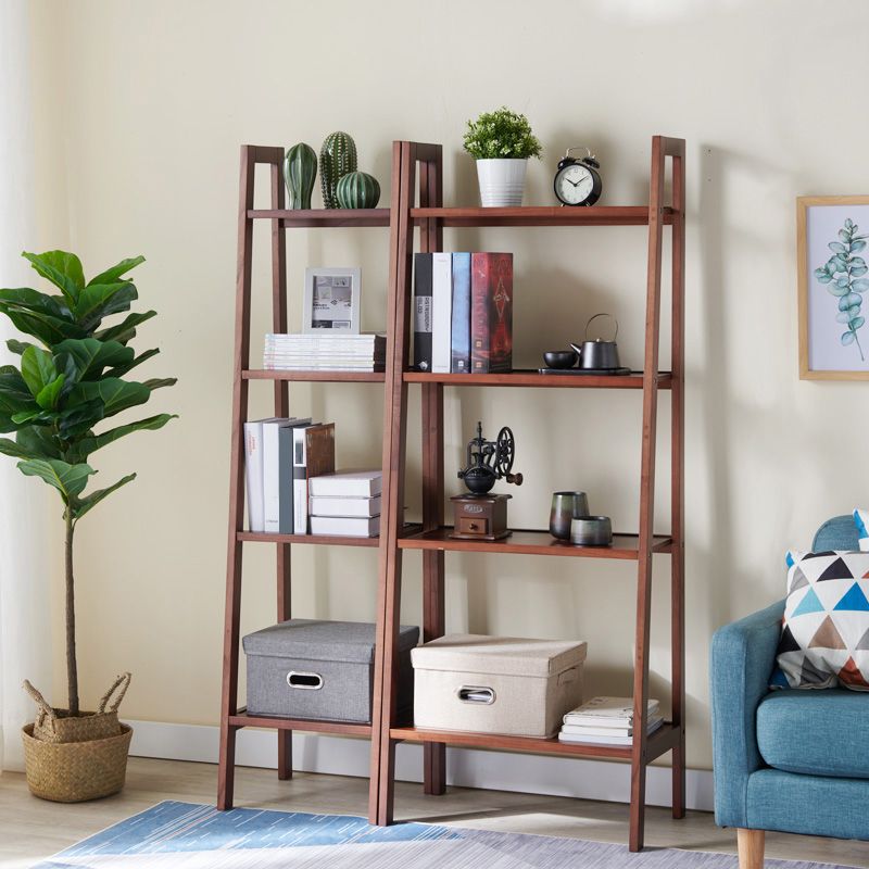 Modern Style Open Bookshelf Ladder Wooden Shelf Bookcase for Home Clearhalo 'Bookcases' 'furn' 'furn_bookcases' 'Furniture' 'furniture_bookcases' 'kitchen' 'kitchen_bookcases' 'Living Room Furniture' 'Office Furniture' 1200x1200_7e6af0fd-aaa7-487d-9386-cf91b3e126fe