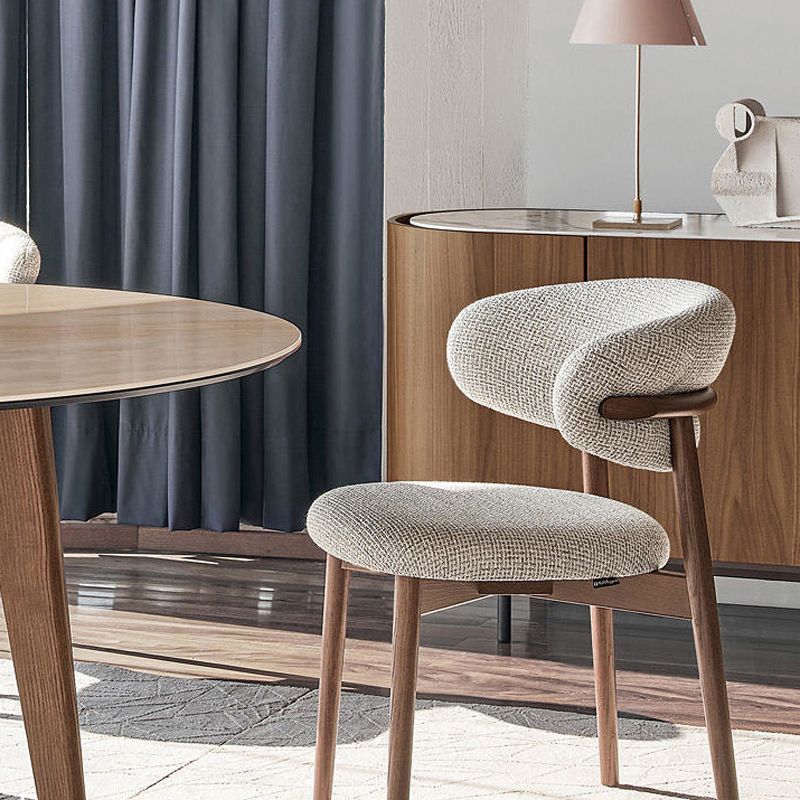 Silla de comedor contemporánea de madera sólida contemporánea para la parte posterior