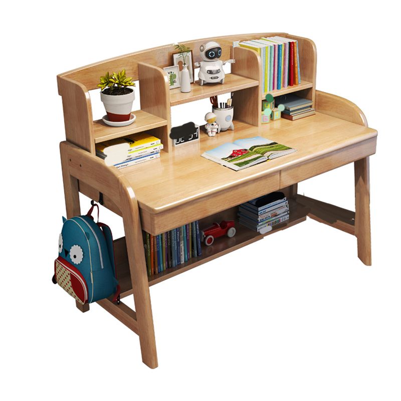 Modern Wood Verstelbaar Writing Desk Home Office Desk met planken