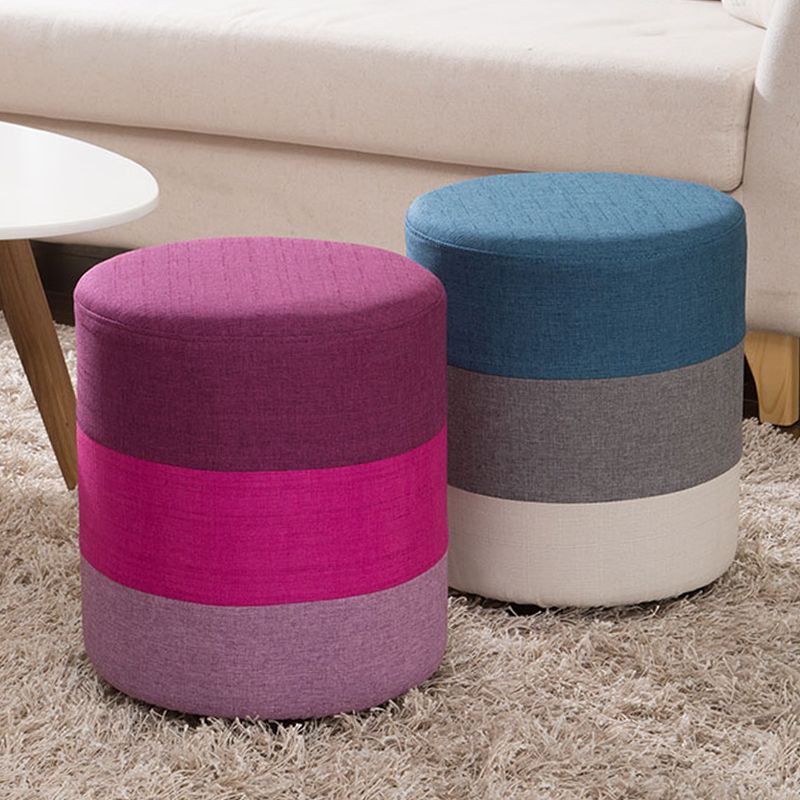 Fabric Standard Stool Contemporary Simple Upholstered Ottoman Clearhalo 'furn' 'furn_ottomans_poufs' 'Furniture' 'Living Room Furniture' 'Ottomans & Poufs' 'ottomans_poufs' 1200x1200_7e7293ca-7c7c-41da-9bd7-fb6303a53e32