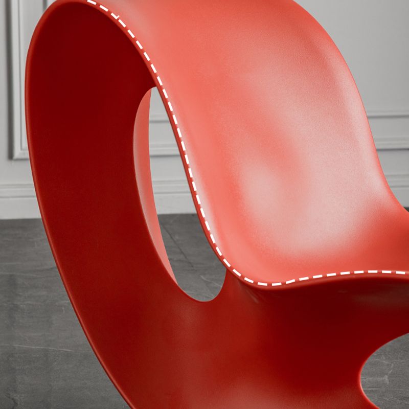 Silla de asiento de plástico moderna silla de plástico Rocking Accent Accent para sala de estar