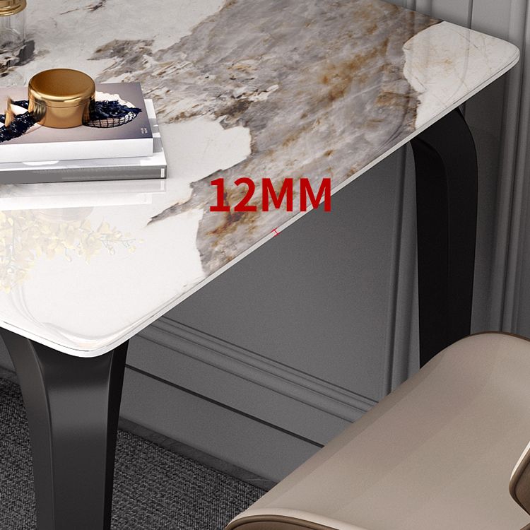 Industrial Sintered Stone Dining Table Metal Dining Table for Dining Room Clearhalo 'Dining Tables & Seating' 'Dining Tables' 'dining_table' 'furn' 'furn_dining_table' 'Furniture' 'furniture_dining_table' 'Kitchen & Dining Furniture' 1200x1200_7e73fbd1-7cc5-42db-98ef-e777c773c414
