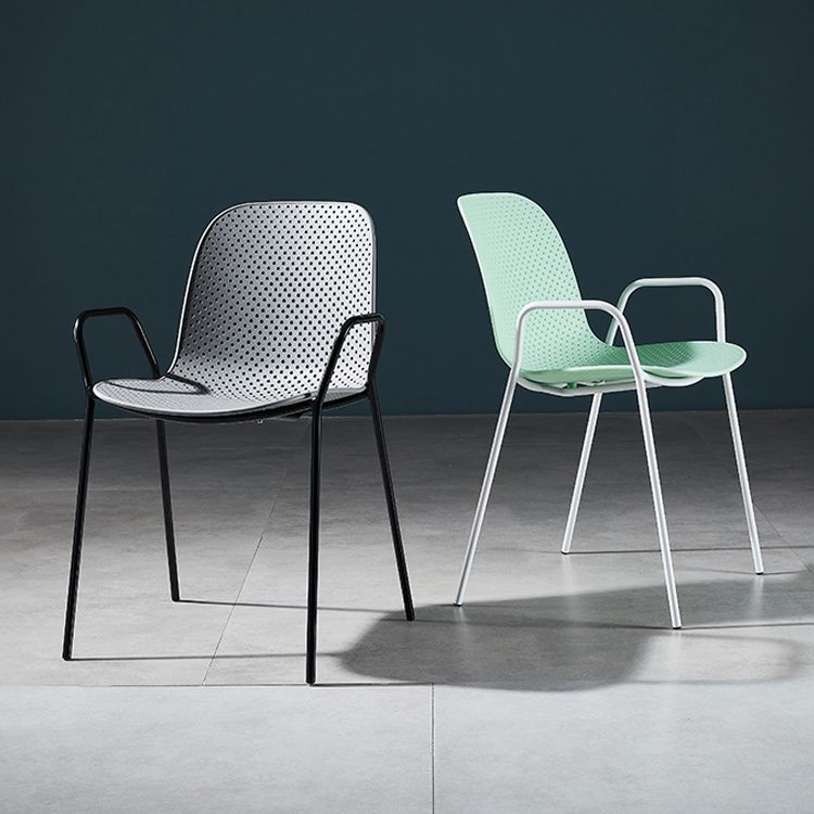 Modern Style Chair Dining Arm Chairs with Metal Legs for Kitchen Clearhalo ' kitchen&dining_furn' 'Dining Chairs' 'Dining Tables & Seating' 'dining_chair' 'furn' 'furn_dining_chair' 'Furniture' 'furniture_dining_chair' 'Kitchen & Dining Furniture' 'kitchen' 1200x1200_7e74a044-509b-4df7-bc49-408ca431c9aa