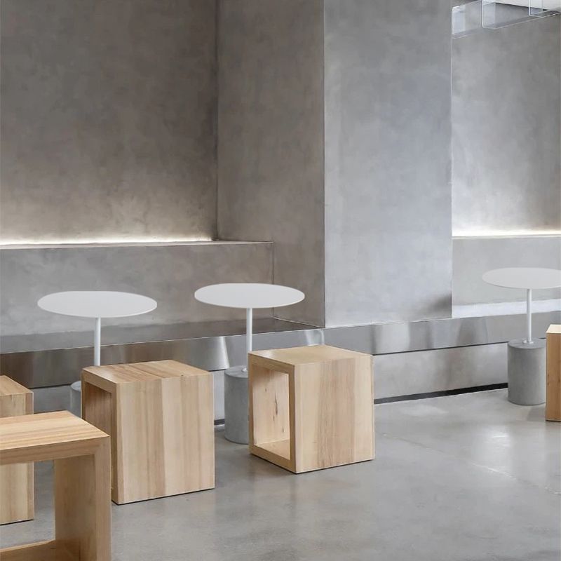 TABELLA ROUND ENTERNO CONTEMPOURANTE 23.62 "Tallo di snack laterale di piede.