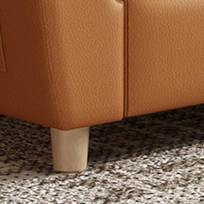 Flared Arms Sleeper Sofa Faux Leather Upholstered Futon Sleeper Sofa Clearhalo 'furn' 'furn_futons' 'Furniture' 'Futons & Daybeds' 'Futons' 'Living Room Furniture' 1200x1200_7e76d310-d726-46bb-86bd-b62e0d5814b0