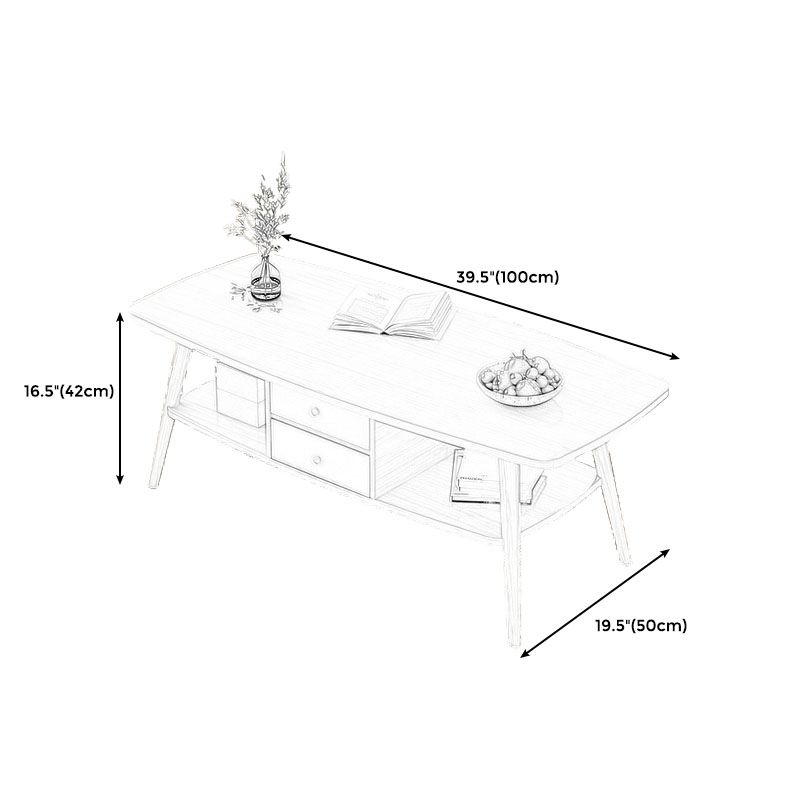 Modern Wooden Rectangular/Geometric Coffee Table with Storage Cocktail Table Clearhalo 'Coffee & Accent Tables' 'Coffee Tables' 'coffee_tables' 'furn' 'furn_coffee_tables' 'Furniture' 'furniture_coffee_tables' 'Living Room Furniture' 1200x1200_7e77a3cb-c33c-452c-a27d-94dba9948f90