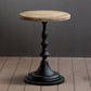 French Country Round Wood Top Coffee Table Iron Pedestal Cocktail Table Clearhalo 'Coffee & Accent Tables' 'Coffee Tables' 'coffee_tables' 'furn' 'furn_coffee_tables' 'Furniture' 'Living Room Furniture' 1200x1200_7e78de29-1c1b-4b25-bc1b-7936ee24a324