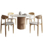 Contemporary Stone Dining Table Round Dining Table with Wood Pedestal Base Clearhalo 'Dining Tables & Seating' 'Dining Tables' 'dining_table' 'furn' 'furn_dining_table' 'Furniture' 'furniture_dining_table' 'Kitchen & Dining Furniture' 'kitchen' 'kitchen_dining_table' 1200x1200_7e79e0fc-641e-4ddb-b408-4c8e50ed0405