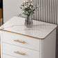 Cómoda cómoda de almacenamiento de mármol con cómoda de almacenamiento Glam contemporánea para el hogar