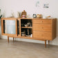 Credenza in legno in legno a 3 cassetti moderni mobili per porte scorrevoli in vetro credenza per soggiorno
