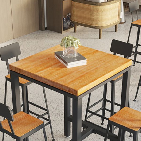 Wood Trestle Modern Bar Stool Table Natural Bistro Bar Height Cocktail Table Clearhalo 'Bar Furniture' 'Bar Tables' 'bar_tables' 'furn' 'furn_bar_tables' 'Furniture' 'furniture_bar_tables' 'Kitchen & Dining Furniture' 'kitchen&dining_furn' 'kitchen' 1200x1200_7e7b7e6d-e98c-499f-8741-6e88b9d6c7be