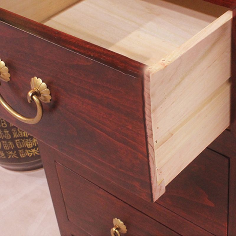 Tradizionale combo in stile combinato in legno massiccio verticale casse di stoccaggio con 3 cassetti