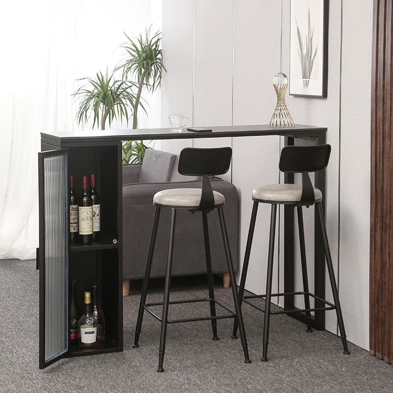 Stone Bar Dining Table Modern Rectangle Bar Table with Double Pedestal for Living Room Clearhalo 'Bar Furniture' 'Bar Tables' 'bar_tables' 'furn' 'furn_bar_tables' 'Furniture' 'furniture_bar_tables' 'Kitchen & Dining Furniture' 1200x1200_7e814202-d9a3-4984-a59f-7d39fd52ab85