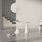Mesa de centro con pedestal en blanco y negro, mesa de cóctel minimalista de metal