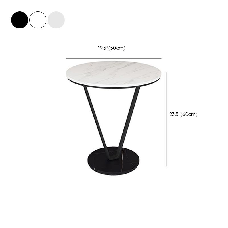 19"W Contemporary Corner Table Metal Round Accent Side Table Clearhalo 'Coffee & Accent Tables' 'End & Side Tables' 'end_side_tables' 'furn' 'furn_end_side_tables' 'Furniture' 'Living Room Furniture' 1200x1200_7e838216-bd4d-417c-bd8c-1040da9a8958