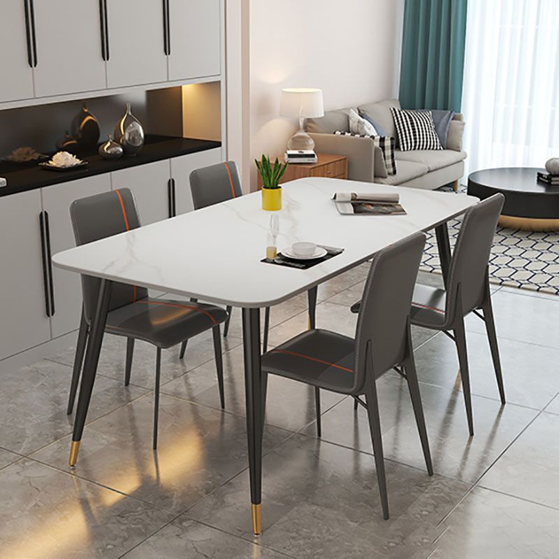 Tavolo da pranzo top lussuoso di lussuoso tavolo da pranzo in metallo 4 gambe