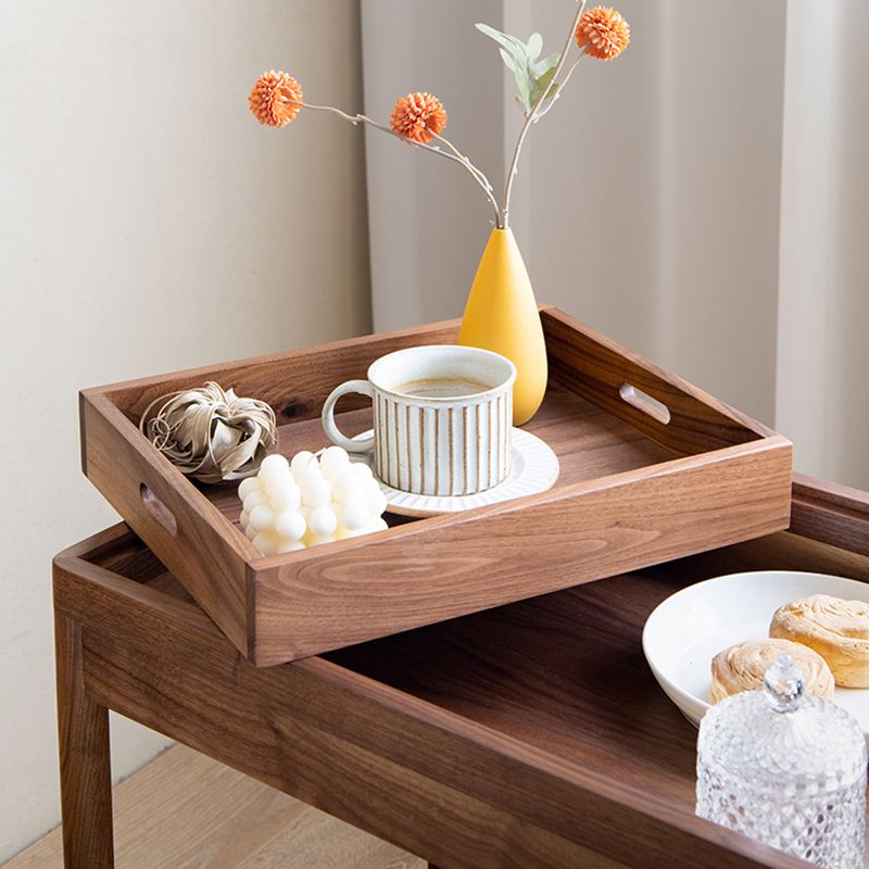 Modernistic Accent Side Table Solid Wood with Storage Living Room Double Tier Clearhalo 'Coffee & Accent Tables' 'End & Side Tables' 'end_side_tables' 'furn' 'furn_end_side_tables' 'Furniture' 'Living Room Furniture' 1200x1200_7e84bb01-3afe-4e15-beb2-a2a981220328