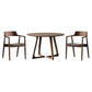 1/2/3/5/7 pc's moderne ronde vorm massief hout dinette tafel met stoel