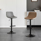 Contemporary Leather Swivel Barstool Indoor Bar Stool with Metal Base and Low Back Clearhalo 'Bar Furniture' 'Bar Stools' 'bar_stools' 'furn' 'furn_bar_stools' 'Furniture' 'furniture_bar_stools' 'Kitchen & Dining Furniture' 1200x1200_7e852faf-07c8-47ca-9b42-52d4d08f6b70