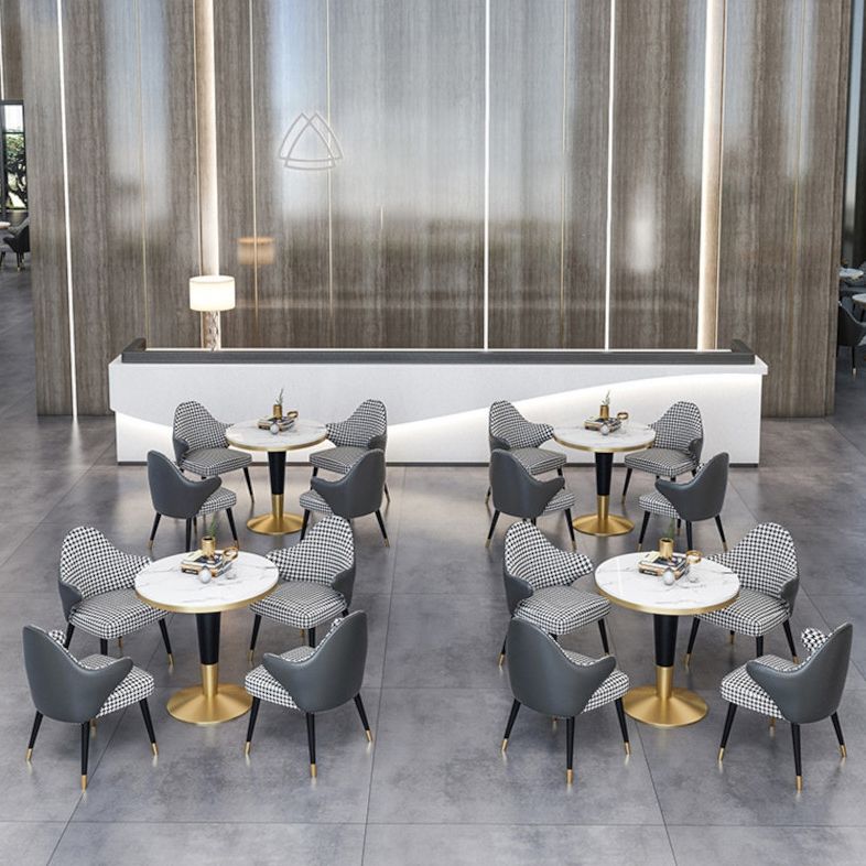 Modern Round Dining Table Set 1/4/5 Pieces Dining Set with Padded Chairs Clearhalo 'Dining Room Sets' 'Dining Tables & Seating' 'dining_room_set' 'furn' 'furn_dining_room_set' 'Furniture' 'Kitchen & Dining Furniture' 1200x1200_7e868ccf-7e83-4d73-8abb-e15bc4fb1687