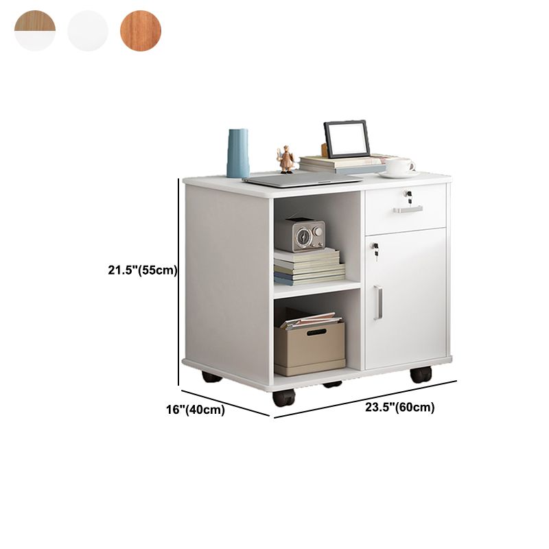 Modern Imitation Wood Bed Cabinet Drawer Lock Included Nightstand with Wheel Clearhalo 'Bedroom Furniture' 'furn' 'furn_night_stand' 'Furniture' 'night_stand' 'Nightstands' 1200x1200_7e878240-2049-44cc-85e0-95a23d6866f1
