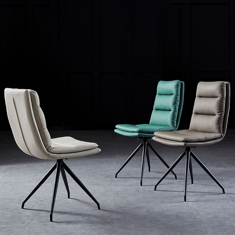 Modern Faux Leather Chairs with 4 Black Finish Metal Legs Dining Chair for Home Clearhalo ' kitchen&dining_furn' 'Dining Chairs' 'Dining Tables & Seating' 'dining_chair' 'Furniture' 'furniture_dining_chair' 'Kitchen & Dining Furniture' 'kitchen' 1200x1200_7e88d168-379a-49d1-a859-93fe52707f05