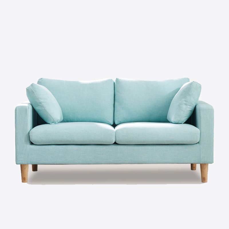 Contemporary Square Arm Couch Faux Leather Loveseat with Pillows Clearhalo 'furn' 'furn_sofas' 'Furniture' 'furniture_sofas' 'Living Room Furniture' 'Sofa' 'sofas' 1200x1200_7e8a020e-9d35-4721-9f52-bfc572f77bcb