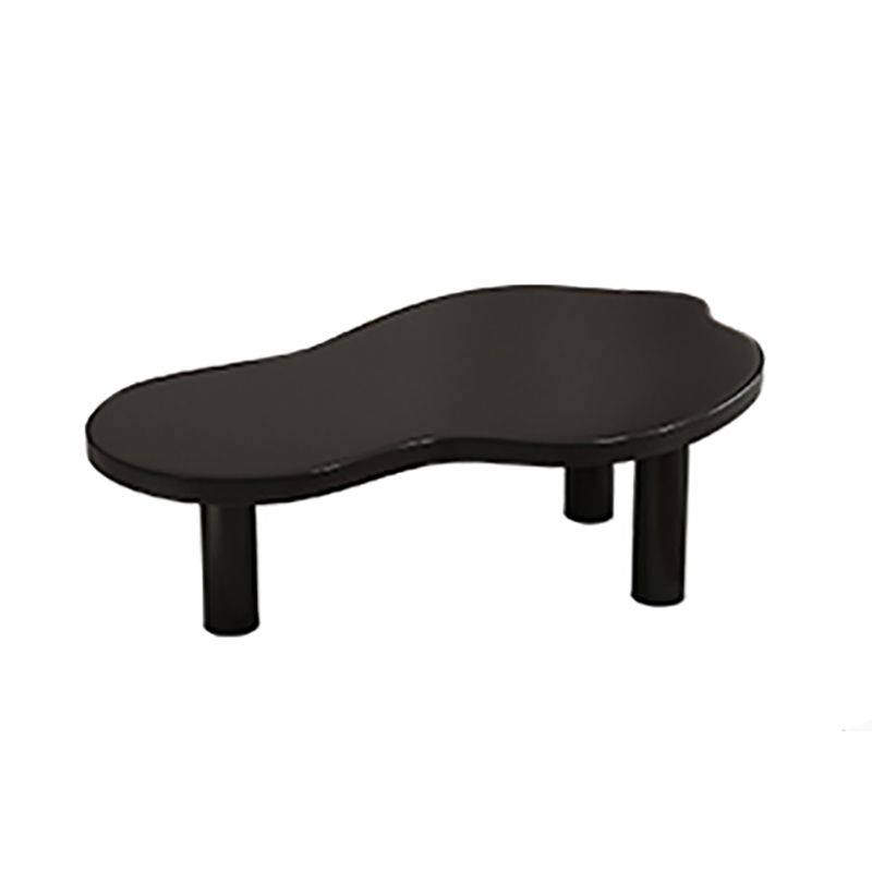 Legno moderno 3 gambe tavolo da cocktail in forma libera da caffè - bianco