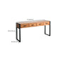 Modern Rectangular Console Table Metal Console Sofa Table in Brown Clearhalo 'Console Tables' 'console_tables' 'Entry & Mudroom Furniture' 'furn' 'furn_console_tables' 'Furniture' 1200x1200_7e8cd563-98d3-4a1b-9816-24670f980c35