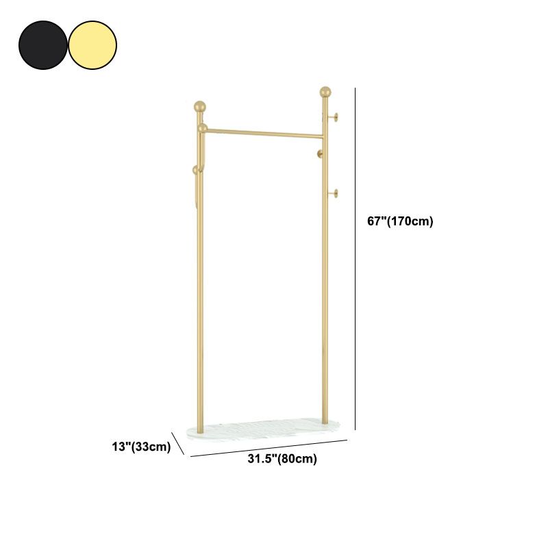 Luxurious Metal Hall Hall Tree Caseta de almacenamiento de almacenamiento de pie con ganchos de pelaje