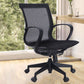 Mid-back Swivel/Tilt Chair Black Bureau Chair Fixed Arms Desk Chair