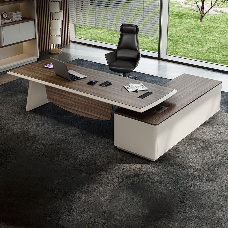 Piédestal Espresso Bureau exécutif artificiel Bureau de bureau moderne pour le bureau