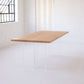 Pine Wood Top Dining Table Traditional Luxury Table with Sled Base