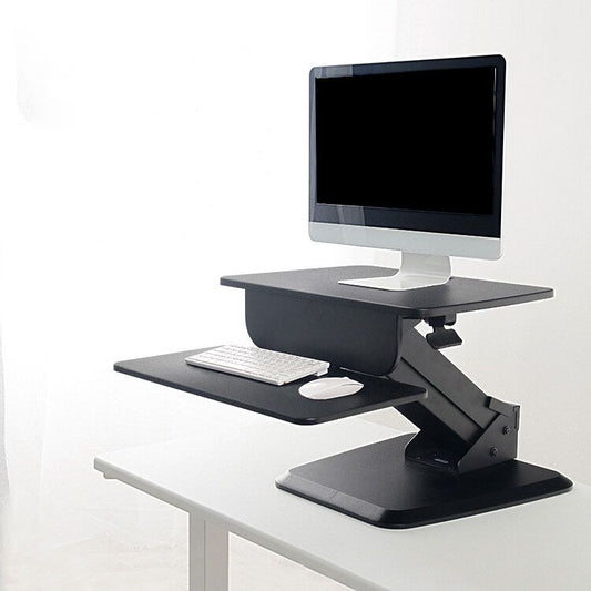 Rectangular Shaped Reversible Laptop Table Wood Writing Desk in White/Black Clearhalo 'furn' 'furn_office_desk' 'Furniture' 'Office Desks' 'Office Furniture' 'office_desk' 1200x1200_7e901bd4-ecea-4ab5-8a13-bbc2918a5bf4