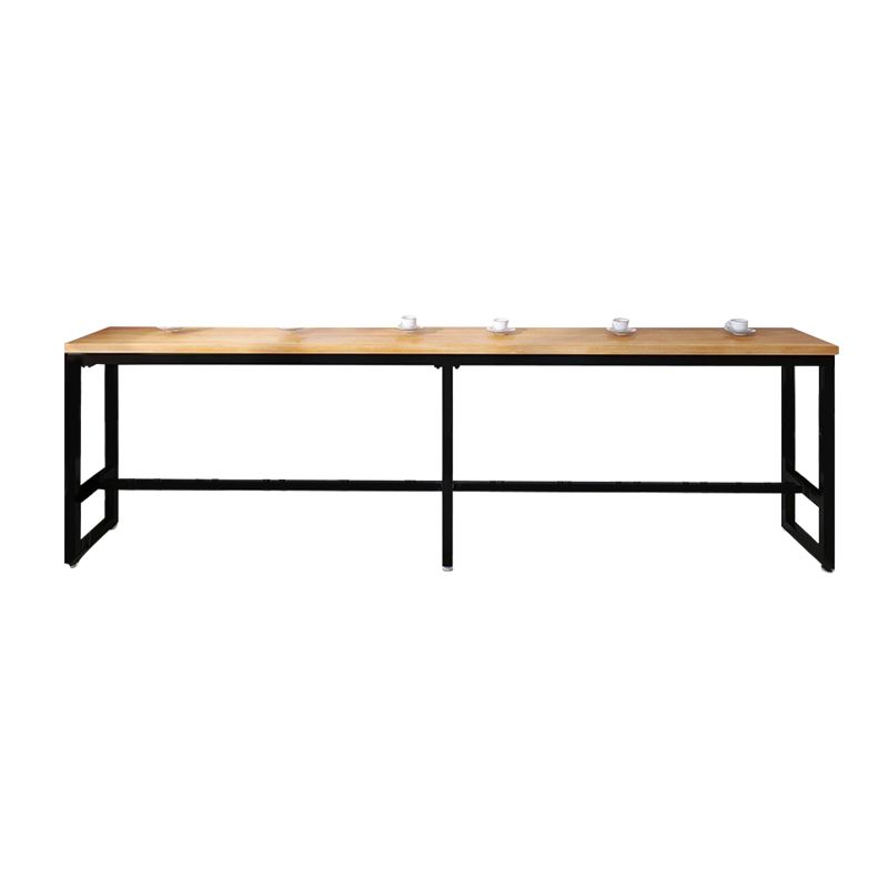 Rectangular Bar Height Table Industrial Style Bar Table with Trestle Base Clearhalo 'Bar Furniture' 'Bar Tables' 'bar_tables' 'furn' 'furn_bar_tables' 'Furniture' 'Kitchen & Dining Furniture' 1200x1200_7e917804-57b2-4f4d-8c66-e5888916131b