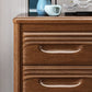 Moderno comodino in legno massiccio 3-Drawer da 26 pollici Halnut Night Tavolo in marrone
