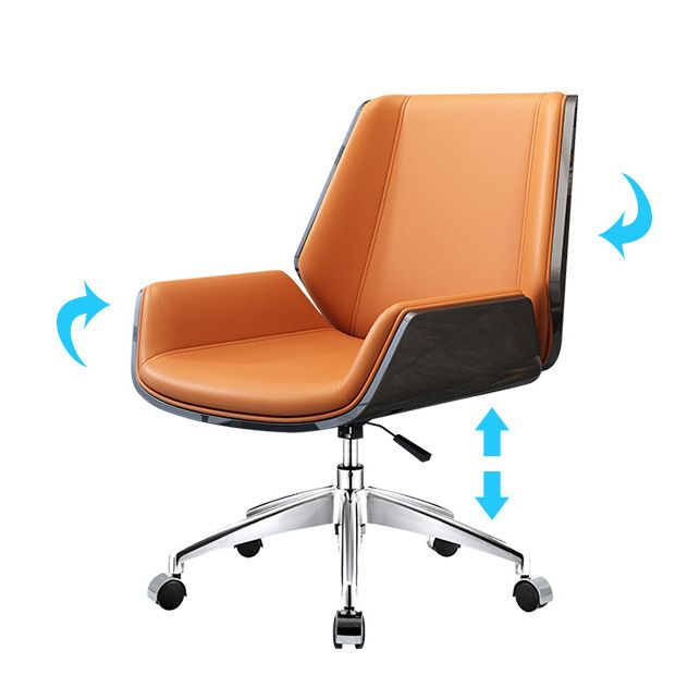 Mid Back Conference Chair Contemporary Faux Leather Armless Chair Clearhalo 'furn' 'furn_office_chair' 'Furniture' 'furniture_office_chair' 'Office Chairs' 'Office Furniture' 'office_chair' 1200x1200_7e91ab13-c8b1-4b56-ba28-46d6fab5daba