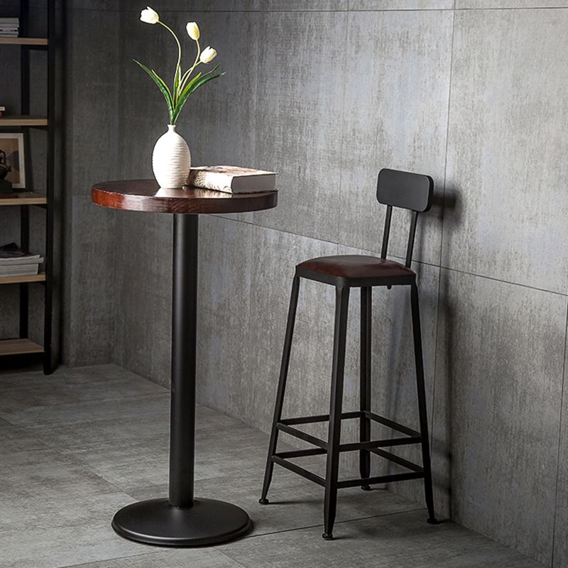 Industrial Armless Counter Stool Iron Milk Tea Shop Bar Stool with Cushion and Pedal Clearhalo 'Bar Furniture' 'Bar Stools' 'bar_stools' 'furn' 'furn_bar_stools' 'Furniture' 'Kitchen & Dining Furniture' 1200x1200_7e91dfae-f32c-477e-bbbb-b15370404e4e