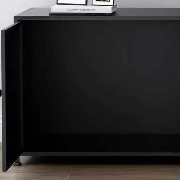 12.99"D TV Stand Industrial Style Open Storage TV Console with 3-shelf Clearhalo 'furn' 'furn_tv_stands_entertainment_centers' 'Furniture' 'Living Room Furniture' 'TV Stands & Entertainment Centers' 'TV Stands & Media Storage Furniture' 'tv_stands_entertainment_centers' 1200x1200_7e91fbe0-03c4-4d98-a03a-51894554c32f