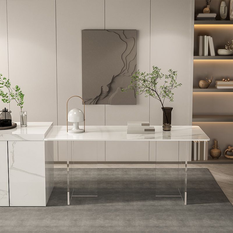 Mesa de comedor de piedra rectangular moderna 1/2/5/7 piezas de comedor juego para cocina