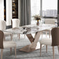 Metal Modern Rectangular Dining Table Sintered Stone Dining Table with Pedestal Base Clearhalo ' dining_table' 'Dining Tables & Seating' 'Dining Tables' 'furn' 'furn_dining_table' 'Furniture' 'furniture_dining_table' 'Kitchen & Dining Furniture' 'kitchen&dining_furn' 'kitchen' 'kitchen_dining_table' 1200x1200_7e9675c6-aef5-415a-ac5e-8ee6450569d0
