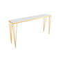 Glam Style White Bar Table in Faux Marble and Metal Bar Table for Restaurant Clearhalo 'Bar Furniture' 'Bar Tables' 'bar_tables' 'furn' 'furn_bar_tables' 'Furniture' 'furniture_bar_tables' 'Kitchen & Dining Furniture' 1200x1200_7e968c62-6d80-4cc8-ad0b-d2a39cc55295