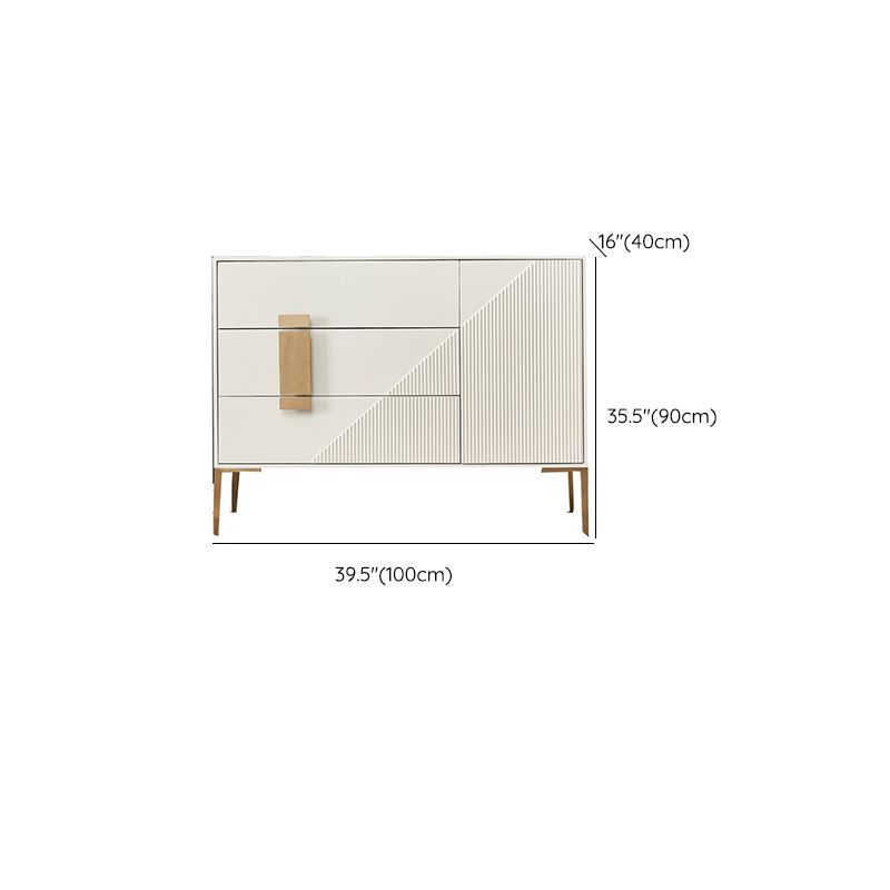 15.6 Inch Width Classic Glam Storage Chest Stone Storage Chest Dresser