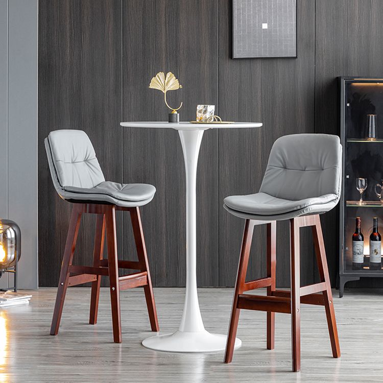 Modern Armless Backrest Counter Stool Wood Milk Tea Shop Bar Stool with Leather Cushion Clearhalo 'Bar Furniture' 'Bar Stools' 'bar_stools' 'furn' 'furn_bar_stools' 'furniture_bar_stools' 'Kitchen & Dining Furniture' 'kitchen&dining_furn' 'kitchen' 'kitchen_furn' Furniture' 1200x1200_7e9808de-4474-419d-82ee-9d40031caab9
