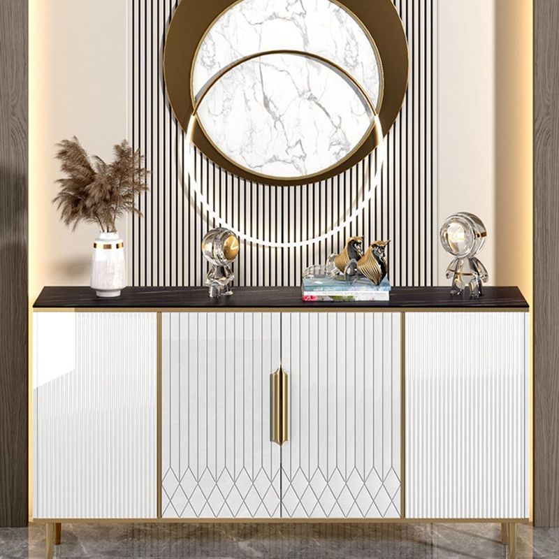 Stone Modern Sideboard Adjustable Shelves Dining Room Sideboard Clearhalo 'buffet_sideboard' 'Buffets & Sideboards' 'furn' 'furn_buffet_sideboard' 'Furniture' 'Kitchen & Dining Furniture' 1200x1200_7e98ed21-f0c9-4887-b27c-7cf080a9529a