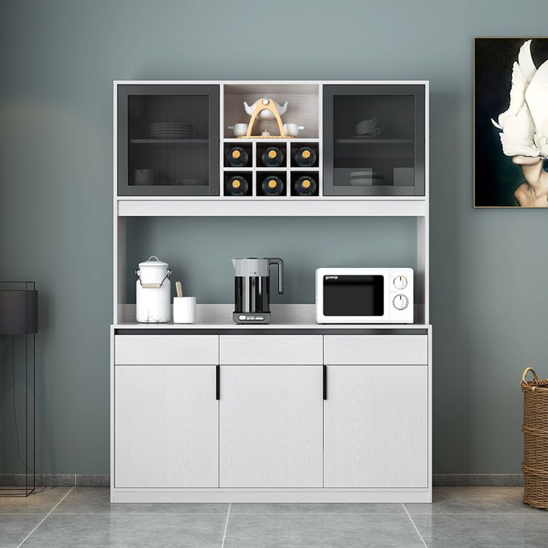 Porte dell'armadio di altezza da 72 pollici in stile glam e sideboard del cassetto per sala da pranzo