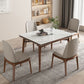 Midcentury Stone Dining Table Rectangle 4 Legs Furniture,43.3"L x 31.5"W x 30.7"H Clearhalo ' dining_table' 'Dining Tables & Seating' 'Dining Tables' 'furn' 'furn_dining_table' 'Furniture' 'furniture_dining_table' 'Kitchen & Dining Furniture' 'kitchen&dining_furn' 'kitchen' 'kitchen_dining_table' 1200x1200_7e9998bd-659f-4aec-9906-3d5944c7230b
