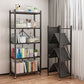 Contemporary Folding Steel Etagere Bookshelf with Caster Wheels Clearhalo 'Bookcases' 'furn' 'furn_bookcases' 'Furniture' 'furniture_bookcases' 'kitchen' 'kitchen_bookcases' 'Living Room Furniture' 'Office Furniture' 1200x1200_7e9af038-473f-4485-ba57-8ee8dcc88d26