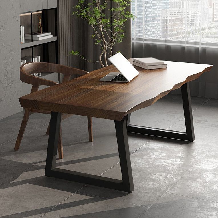 29.5 "H Contemporain Simple Wood Office Bureau Home Writing Desk avec base de traîneau